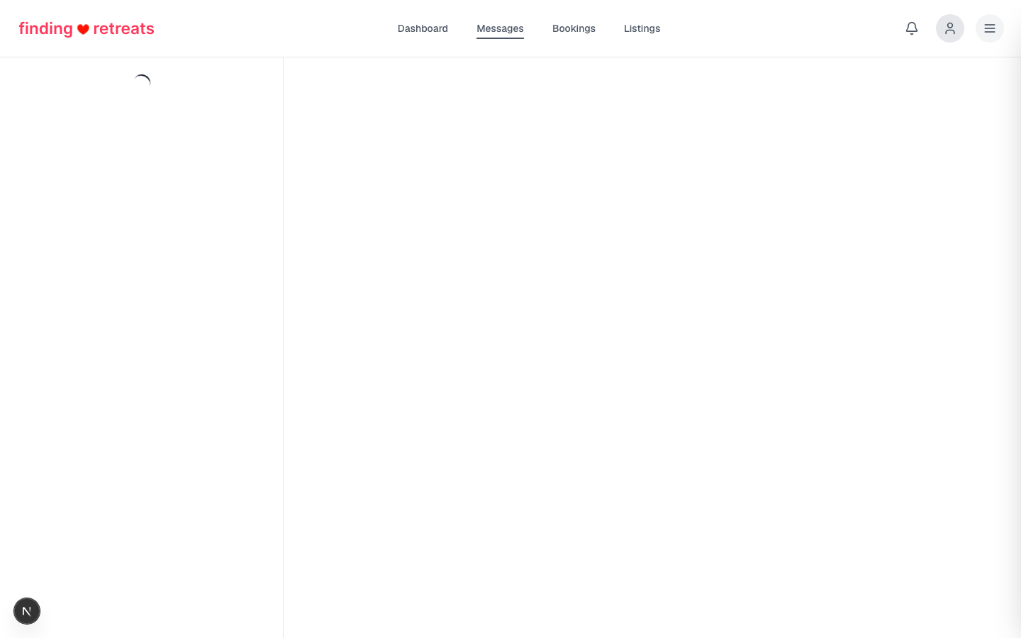 The host messaging page